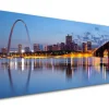 DECLINA, Tableau toile imprimée, Tableau toile photo panoramique St. Louis City, 80x30 cm