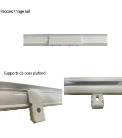 DECORAIL - Tringle Rail Rideau Discret 2,50 m - Aluminium