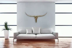 Deko Antler Bull M Deisgn cornes en aluminium 100 cm décoration murale Nouvelles FineBuy