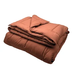 Dessus de lit matelassé peau de pêche Oekotex (160x240 cm - Cuivre)