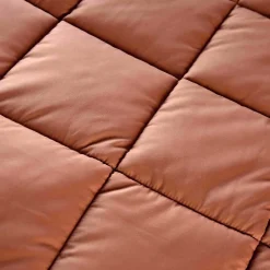 Dessus de lit matelassé peau de pêche Oekotex (160x240 cm - Cuivre)