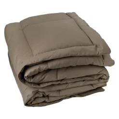 Dessus de lit matelassé peau de pêche Oekotex (220x240 cm - Taupe)