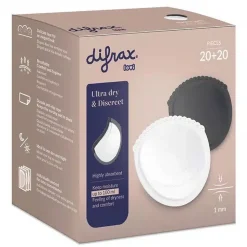 Difrax Coussinet d'allaitement 40 pièces blanc & noir