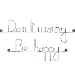 Don't worry Be Happy - Sculpture fil de fer 50-60 cm - Bijoux de mur