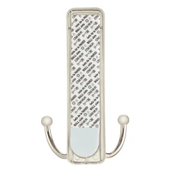 Double crochet de salle de bain à coller chromé Command