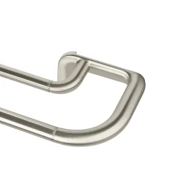Double tringle à rideaux D25mm extensible argenté, 76-213cm
