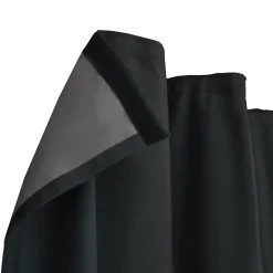 Doublure de rideau occultante à crochets Caldu effet tissé noir satin L.245 x l.135cm GoodHome