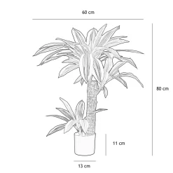 Dracena artificiel toucher naturel 80cm