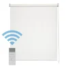 Easydeco - Store Enrouleur motorisé à batterie Translucide (Blanc, 90 x 250 cm)