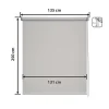 Easydeco - Store Enrouleur motorisé à batterie Screen Premium ( Gris, 135 x 250 cm)