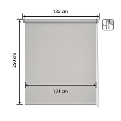 Easydeco - Store Enrouleur motorisé à batterie Screen Premium ( Gris, 135 x 250 cm)