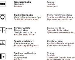 EDEM 85074BR35 Papier peint à motifs graphiques légèrement texturé accents métalliques 5,33 m2