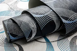 EDEM 85034BR36 Papier peint à motifs graphiques légèrement texturé accents métalliques 5,33 m2
