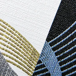 EDEM 85034BR36 Papier peint à motifs graphiques légèrement texturé accents métalliques 5,33 m2