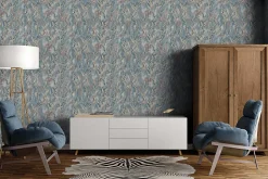 EDEM 421ST27 Papier peint à motifs graphiques légèrement texturé effet métallique 10,65 m2