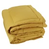 Edredon matelassé peau de pêche Oekotex (140x160 cm - Jaune Curry)