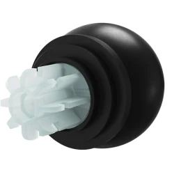 Embout barre à rideaux Araxos GoodHome boule noir mat Ø6 cm