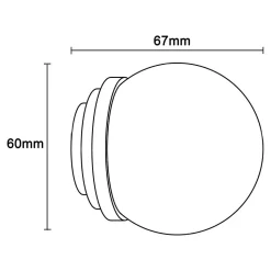 Embout barre à rideaux Araxos GoodHome boule noir mat Ø6 cm