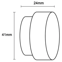 Embout barre à rideaux Araxos bouchon noir mat Ø6 x L.8.9cm GoodHome