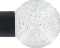 EMBOUT BARRE A RIDEAU BOULE A BULLES NOIR MAT DIAMETRE 28MM - INVENTIV