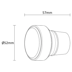Embout bouchon plat pour barre à rideau Easy-Fit Athens métal gris Ø28mm GoodHome