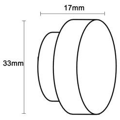 Embout bouchon pour barre à rideau GoodHome 19 mm Anafi blanc
