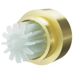 Embout bouchon rond plat pour barre à rideau Easy-Fit Elasa métal doré Ø28mm GoodHome