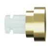 Embout bouchon rond plat pour barre à rideau Easy-Fit Elasa métal doré Ø19mm GoodHome