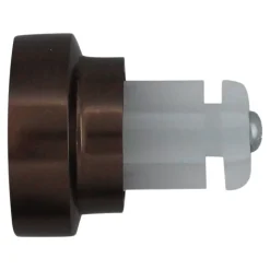 Embout bouchon rond pour barre à rideau Easy-Fit Kozani métal marron Ø19mm GoodHome