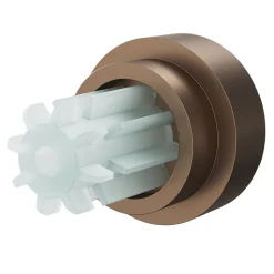 Embout bouchon rond pour barre à rideau Easy-Fit Kozani métal marron Ø19mm GoodHome