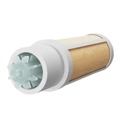 Embout bouchon torche bi-matière pour barre à rideau Easy-Fit Anafi métal blanc et pin Ø19mm GoodHome