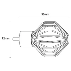 Embout boule cage pour barre à rideau Easy-Fit Anafi métal blanc Ø28mm GoodHome