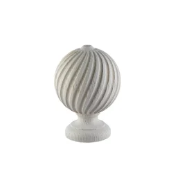 Embout boule décapée pour barre à rideau GoodHome 28 mm Chalki blanc