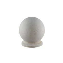 Embout boule pleine pour barre à rideau GoodHome 28 mm Chalki blanc