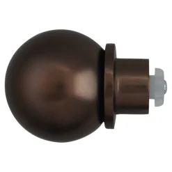 Embout boule pour barre à rideau Easy-Fit Kozani métal marron Ø19mm GoodHome