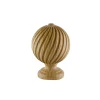 Embout boule striée pour barre à rideau GoodHome 28 mm Symi naturel