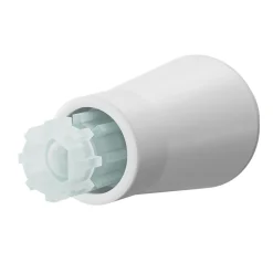 Embout cône bi-matière pour barre à rideau Easy-Fit Anafi métal blanc Ø19mm GoodHome