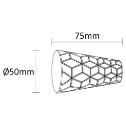 Embout cône gravé pour barre à rideau GoodHome 19 mm Antiki or