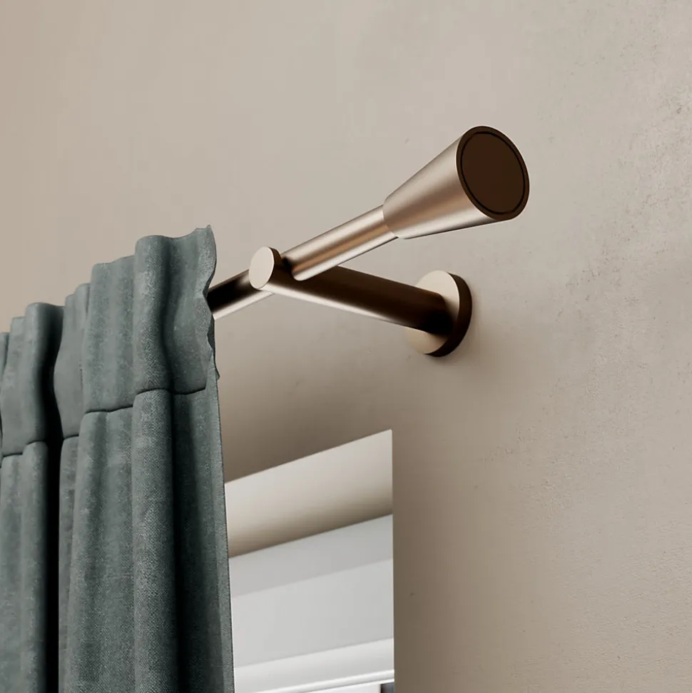 Embout cône pour barre à rideau Easy-Fit Kozani métal marron Ø19mm GoodHome