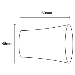 Embout cône pour barre à rideau Easy-Fit Anafi métal blanc Ø28mm GoodHome