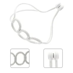 Embrasse à rideaux 30cm Blanc/Argent - Boulet