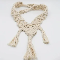 Embrasse à rideaux lien macramé beige écru, Madeco Gioia
