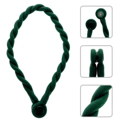 Embrasse à rideaux tressée aimantée 30cm Vert cyprès - Boulet