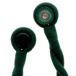 Embrasse à rideaux tressée aimantée 30cm Vert cyprès - Boulet