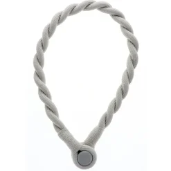 Embrasse à rideaux tressée aimantée 30cm Gris - Boulet