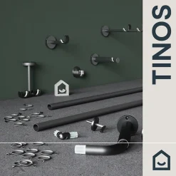 Embrasse Tinos petit modèle métal gris L.3cm GoodHome