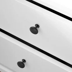 Emuca Lot de 10 boutons pour meubles Cancun, diamètre 30mm, Zamak, Peint en noir