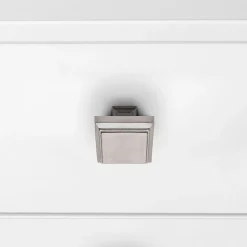 Emuca Lot de 10 boutons pour meubles Ceuta, 31.5x31.5mm, Zamak, Nickel satiné