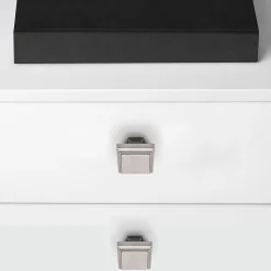 Emuca Lot de 10 boutons pour meubles Ceuta, 31.5x31.5mm, Zamak, Nickel satiné