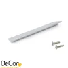 Emuca Lot de 10 poignées pour meubles Torrent, L120mm, entraxe 96mm, Aluminium, Anodisé mat